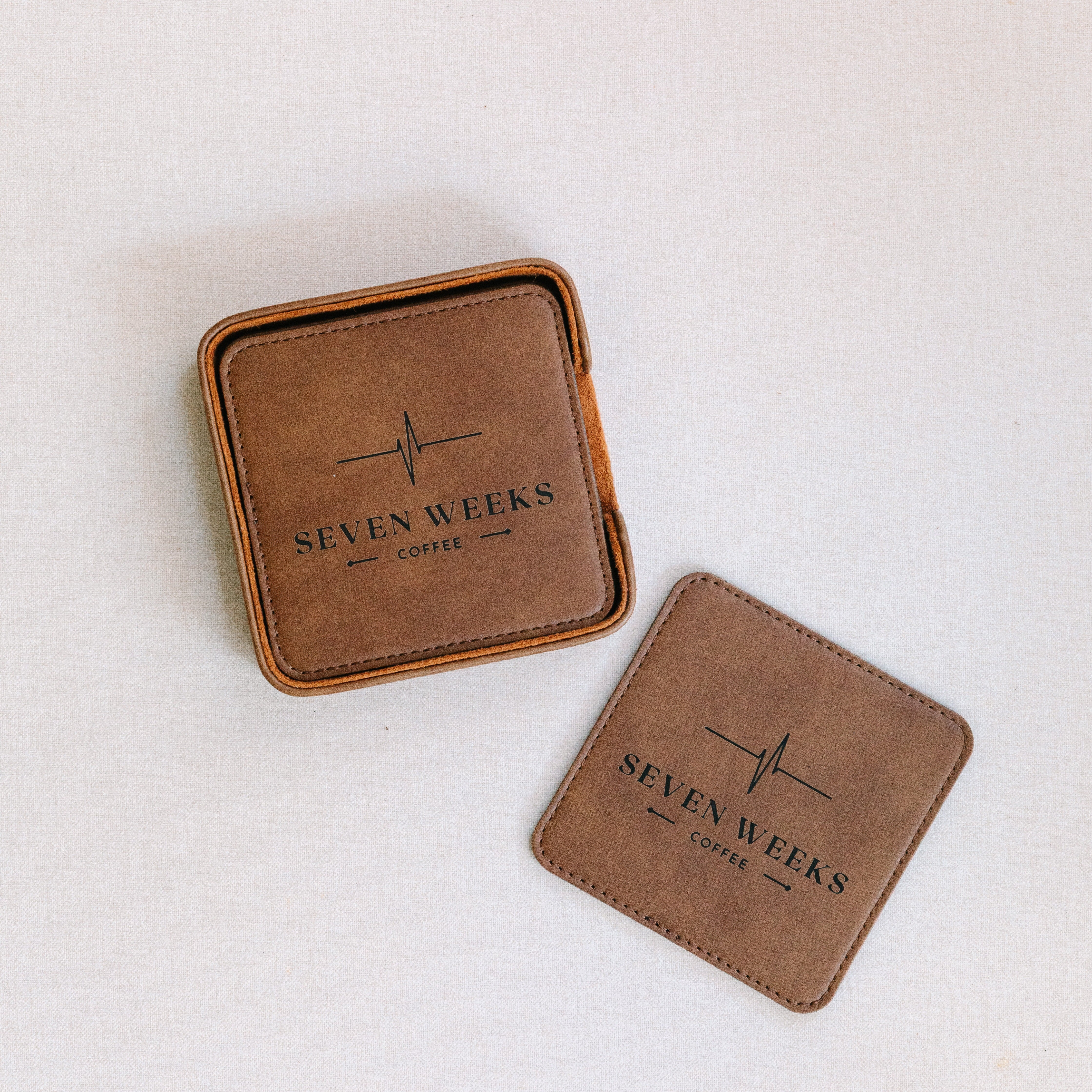 Leather Coaster Set