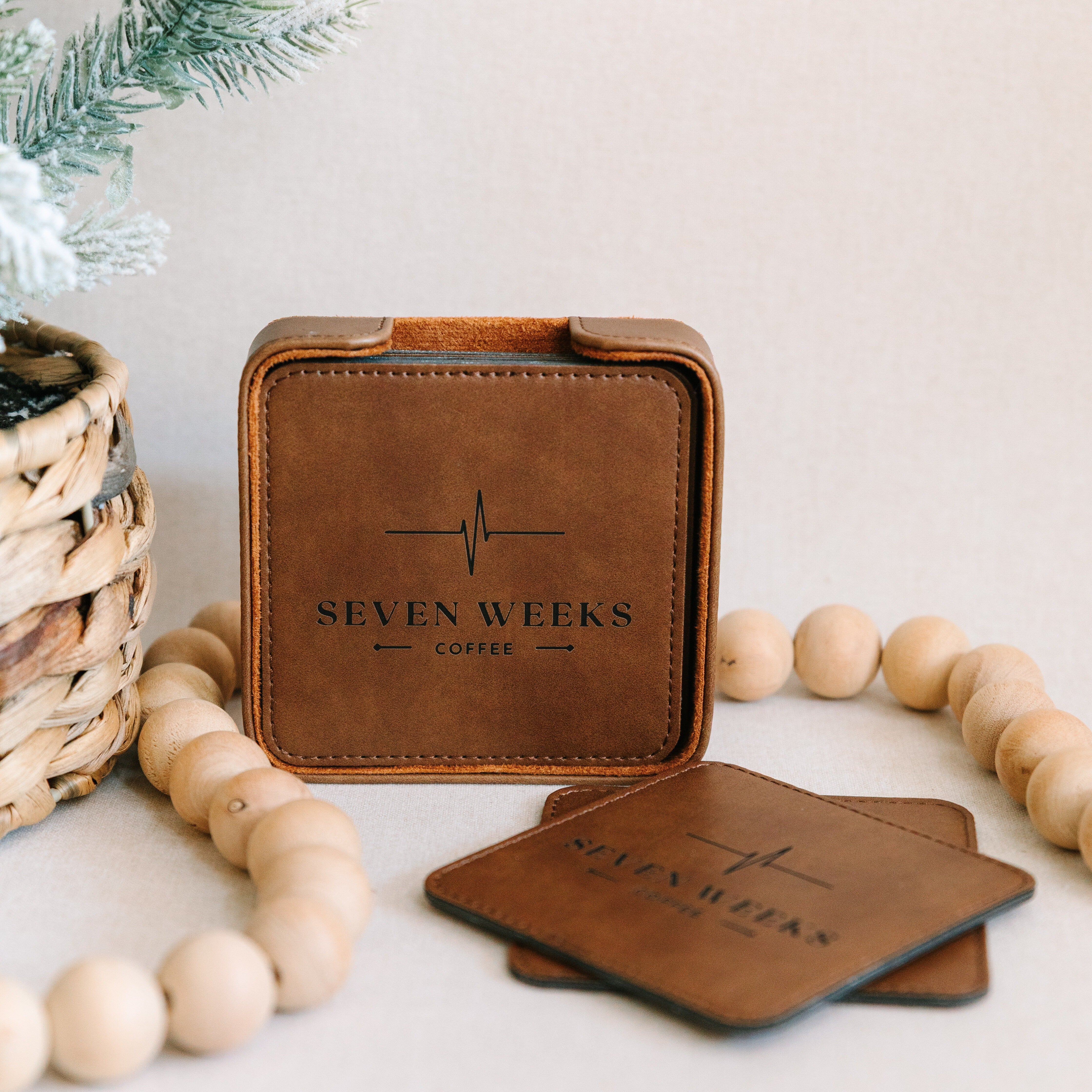 Leather Coaster Set